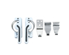 Plastic steel crescent lock